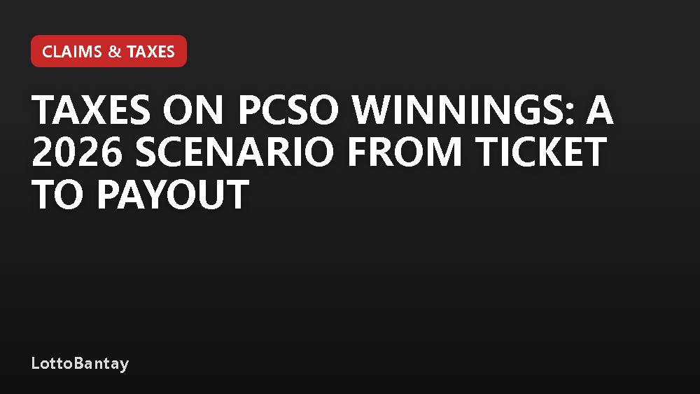 Taxes on PCSO Winnings: A 2026 Scenario From Ticket to Payout